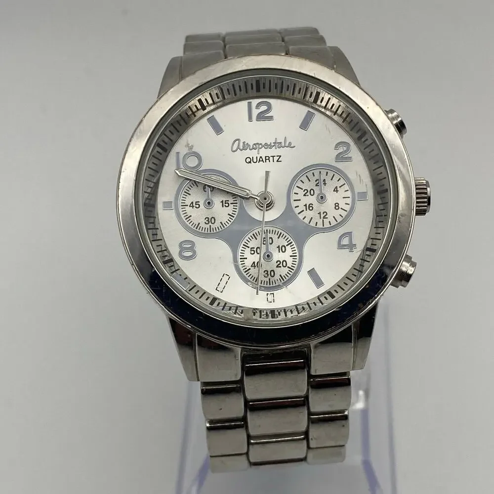 Chic Aeropostale Silver-Tone Multi-Dial Watch - New Battery!